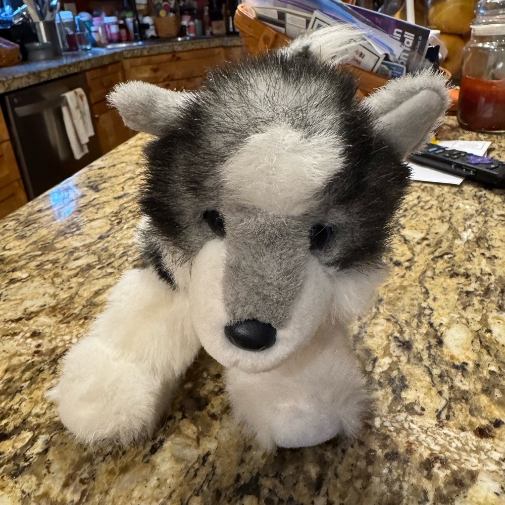 Douglas Plush Husky Dog Toy - Gray & White Soft  Companion NWOT manuf 2013